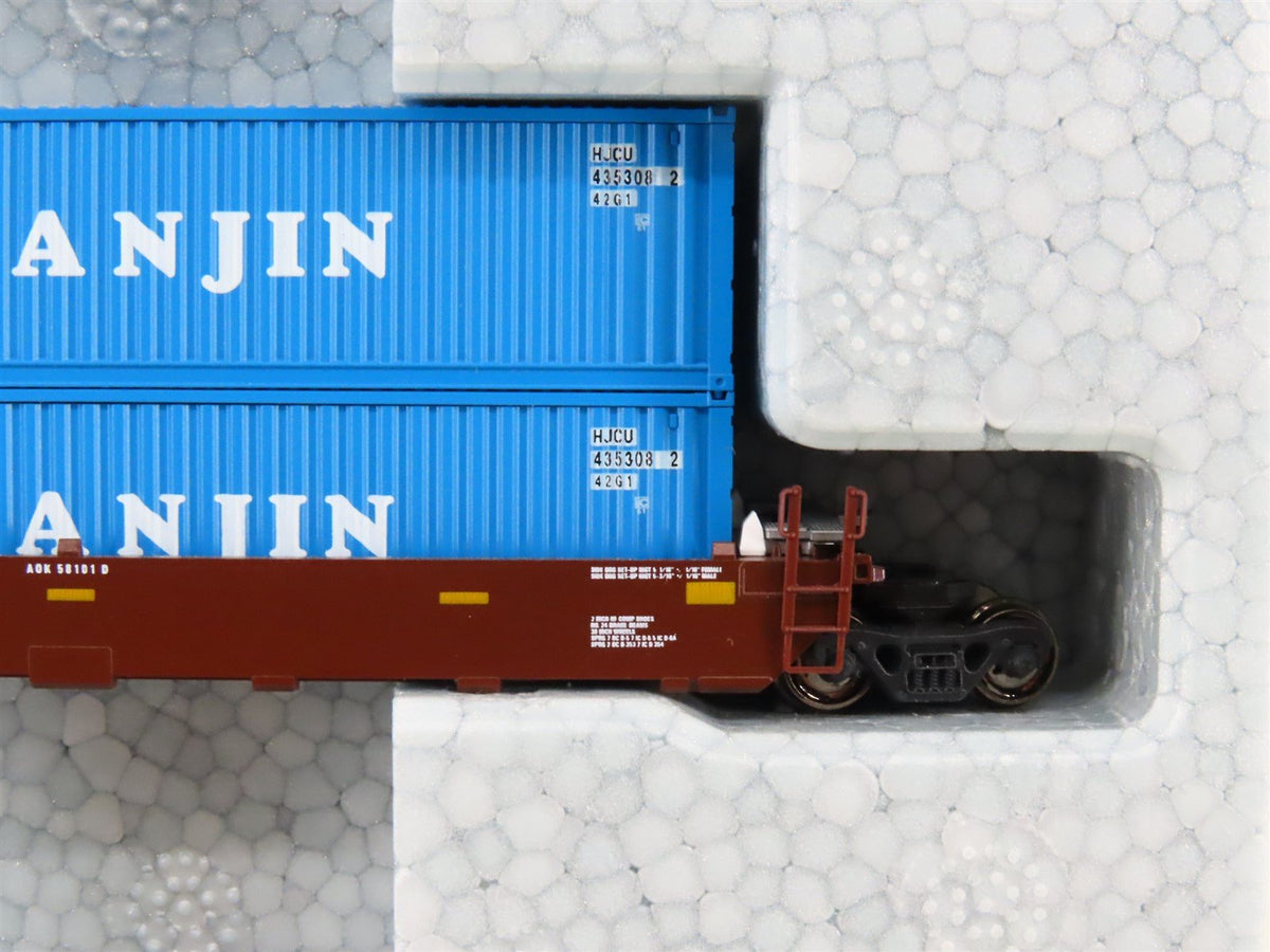 N Scale Kato 106-6155 Gunderson MAXI-I Double Stack Car W/Hanjin Containers