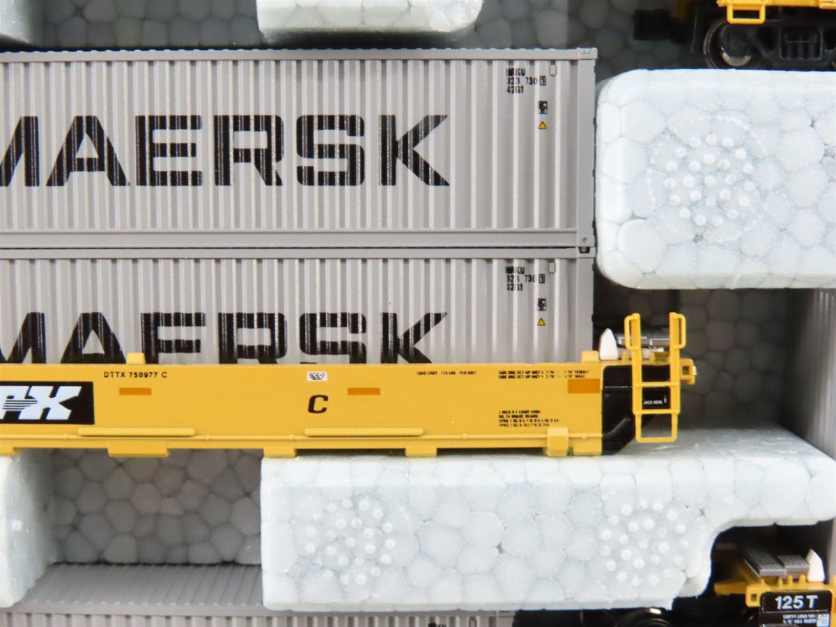 N Scale Kato 106-6143 TTX Gunderson MAXI-I Double Stack Car W/Maersk Containers