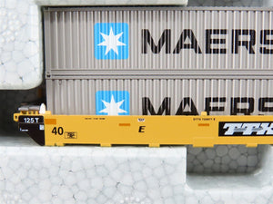 N Scale Kato 106-6143 TTX Gunderson MAXI-I Double Stack Car W/Maersk Containers