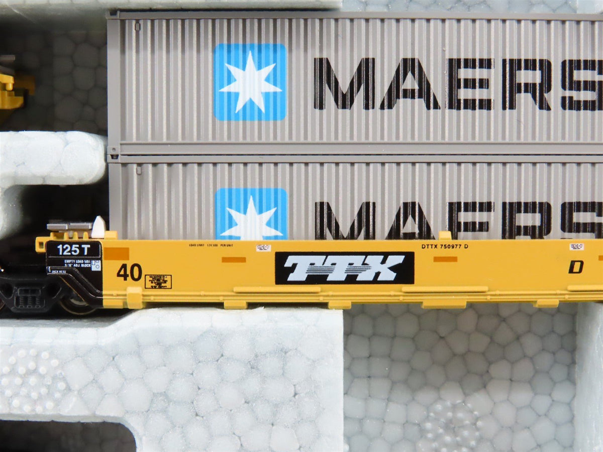 N Scale Kato 106-6143 TTX Gunderson MAXI-I Double Stack Car W/Maersk Containers
