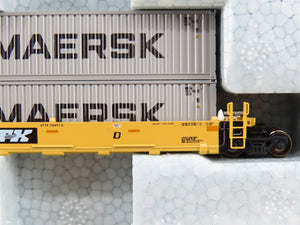 N Scale Kato 106-6143 TTX Gunderson MAXI-I Double Stack Car W/Maersk Containers