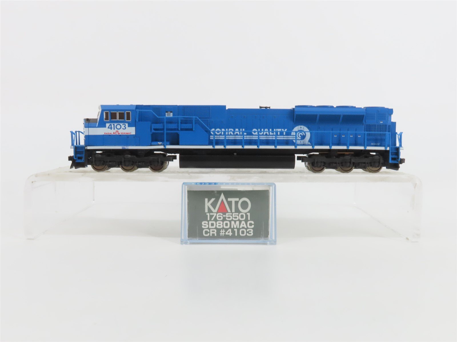 N Scale KATO 176-5501 CR Conrail Quality EMD SD80MAC Diesel #4103 w/ DCC