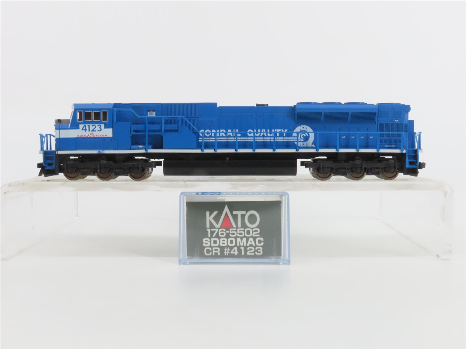 N Scale KATO 176-5502 CR Conrail Quality EMD SD80MAC Diesel #4123 w/ DCC