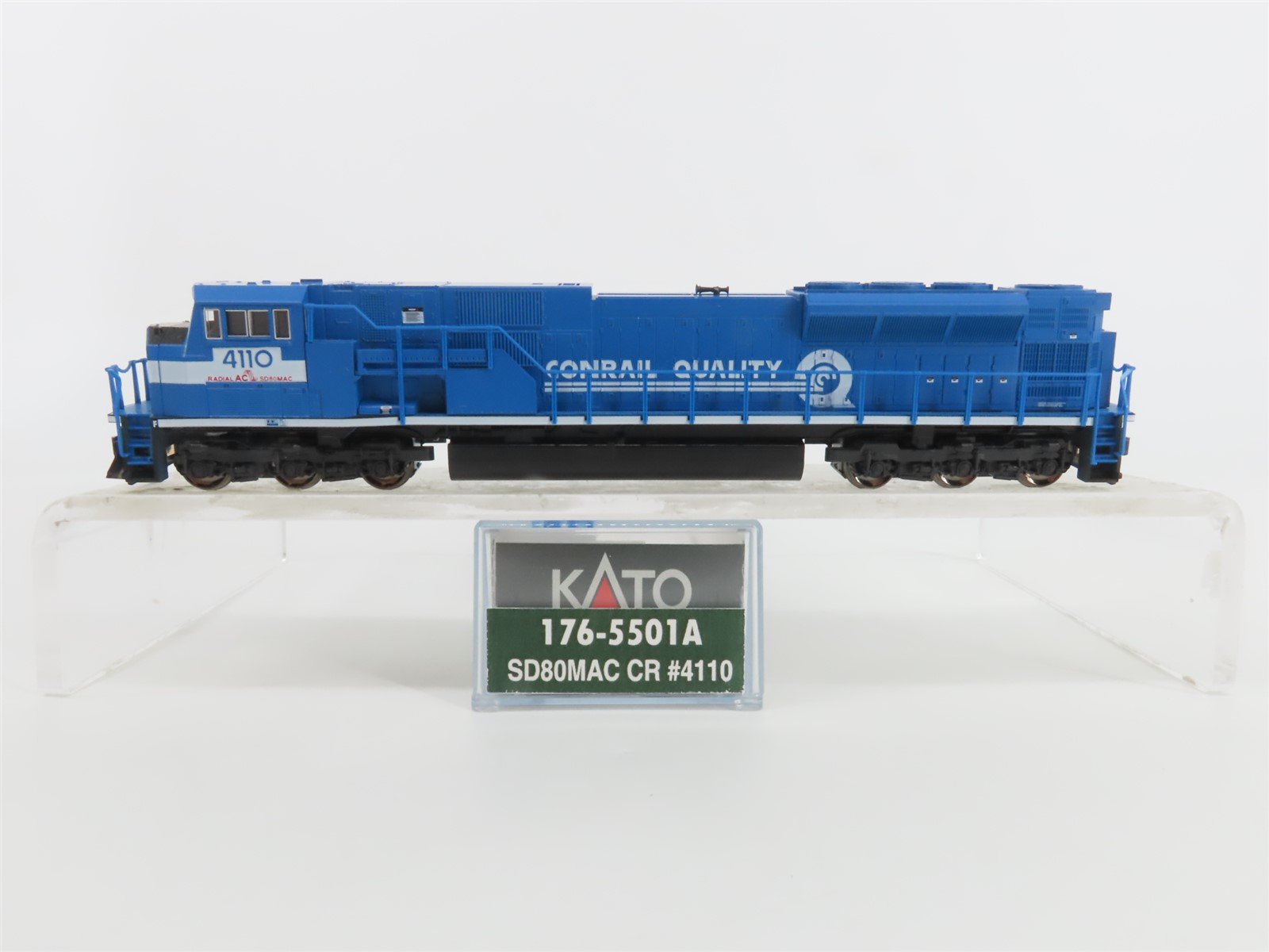 N Scale KATO 176-5501A CR Conrail Quality EMD SD80MAC Diesel #4110 w/ DCC
