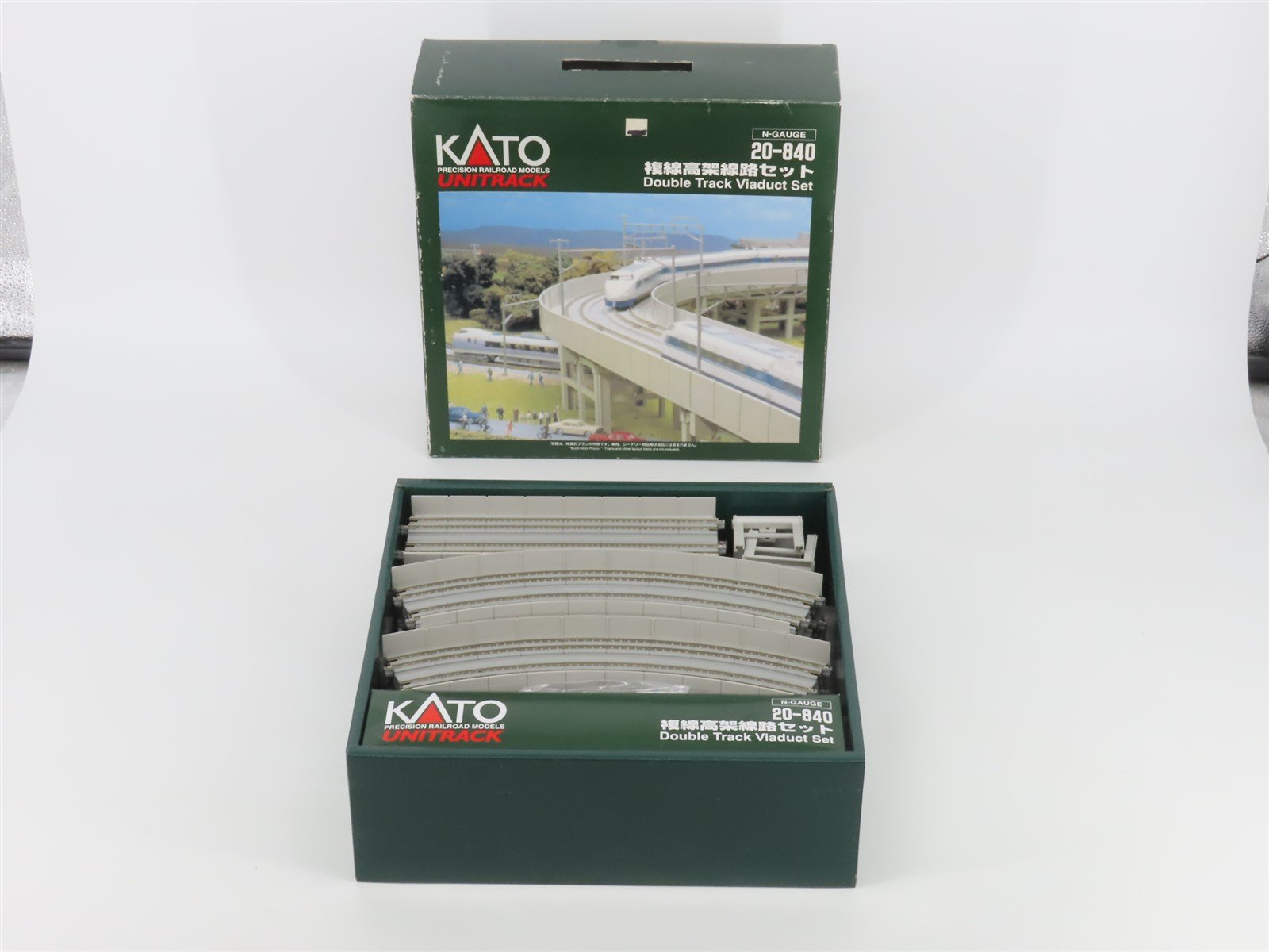 N Scale KATO UniTrack 20-840 Double Track Viaduct Set