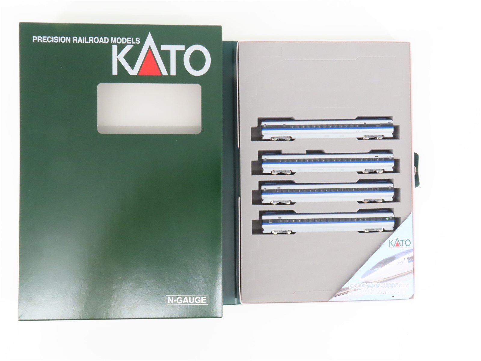 N Scale Kato 10-511 500 Series Shinkansen "Nozomi" Passenger Set of 4
