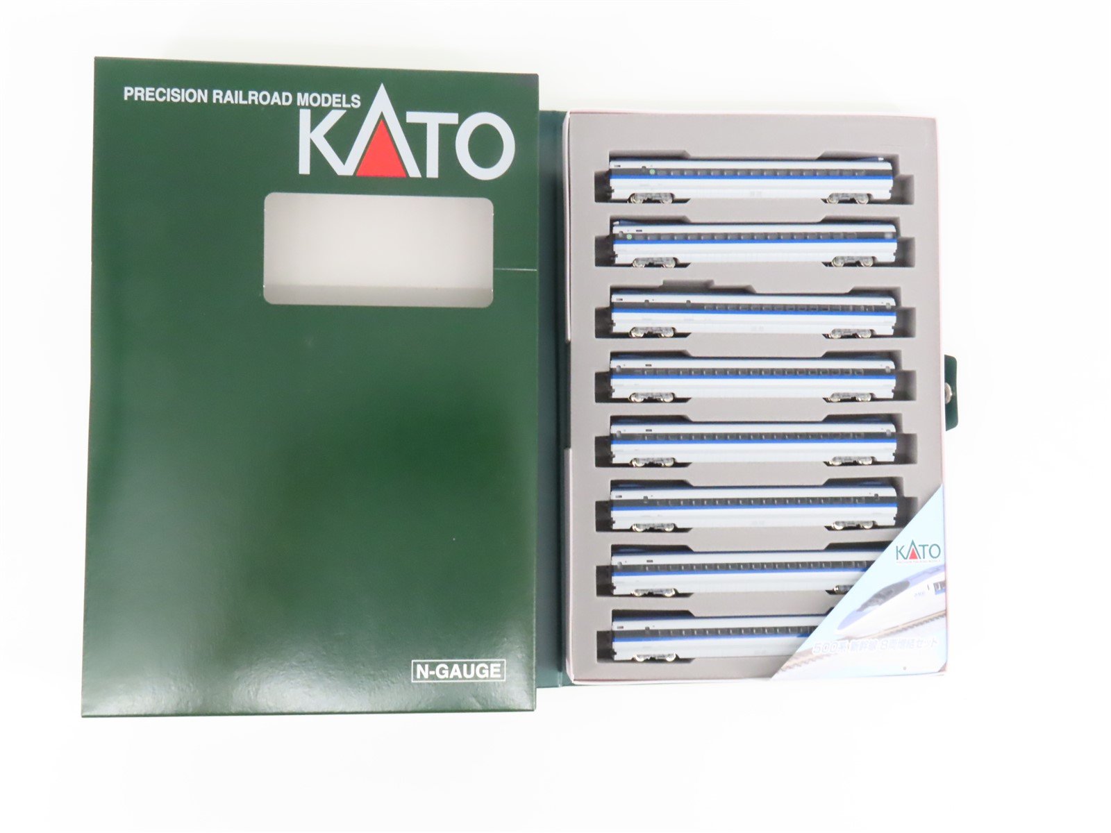 N Scale Kato #10-512 500 Series Shinkansen "Nozomi" Passenger Set of 8