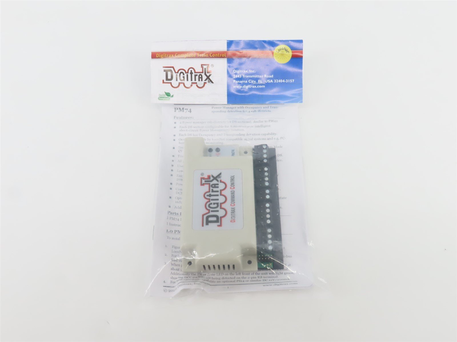 Digitrax PM74 Power Manager w/ Occupancy & Transponding Detection
