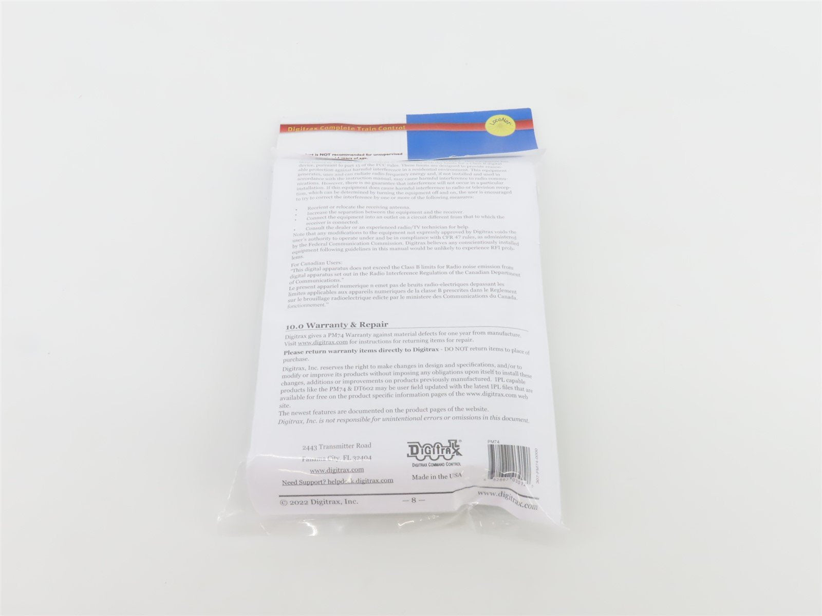 Digitrax PM74 Power Manager w/ Occupancy & Transponding Detection