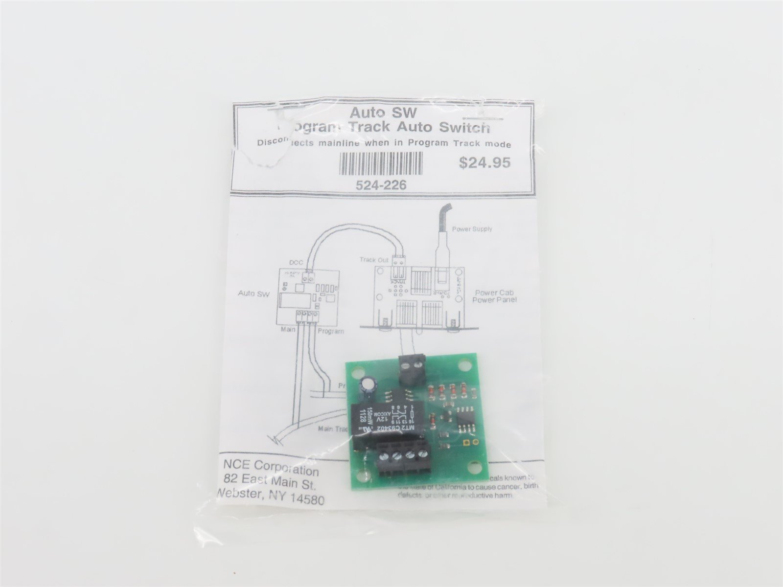 NCE 524-226 Auto SW Program Track Auto Switch for Power Cab
