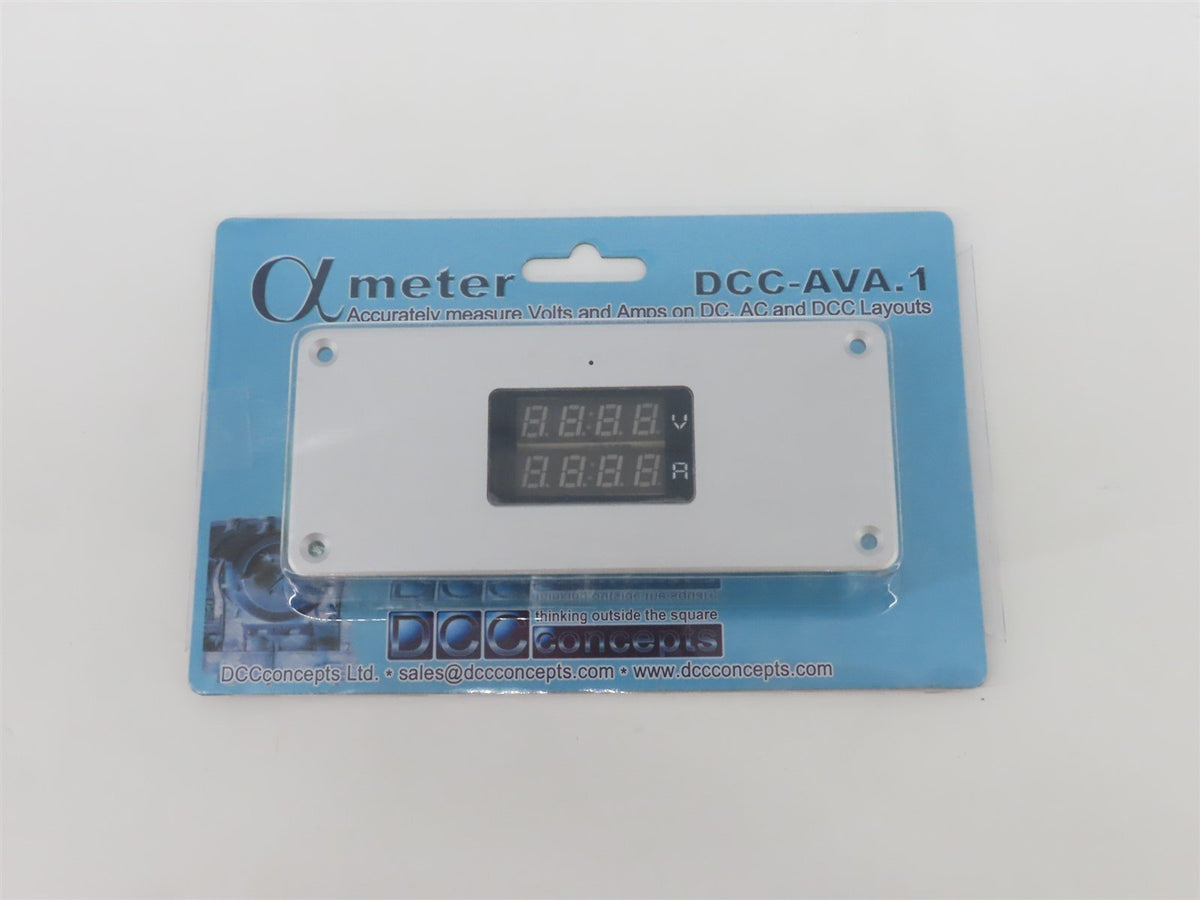 DCC Concepts DCC-AVA.1 Alpha Meter Digital Voltage/Amperage Display Panel