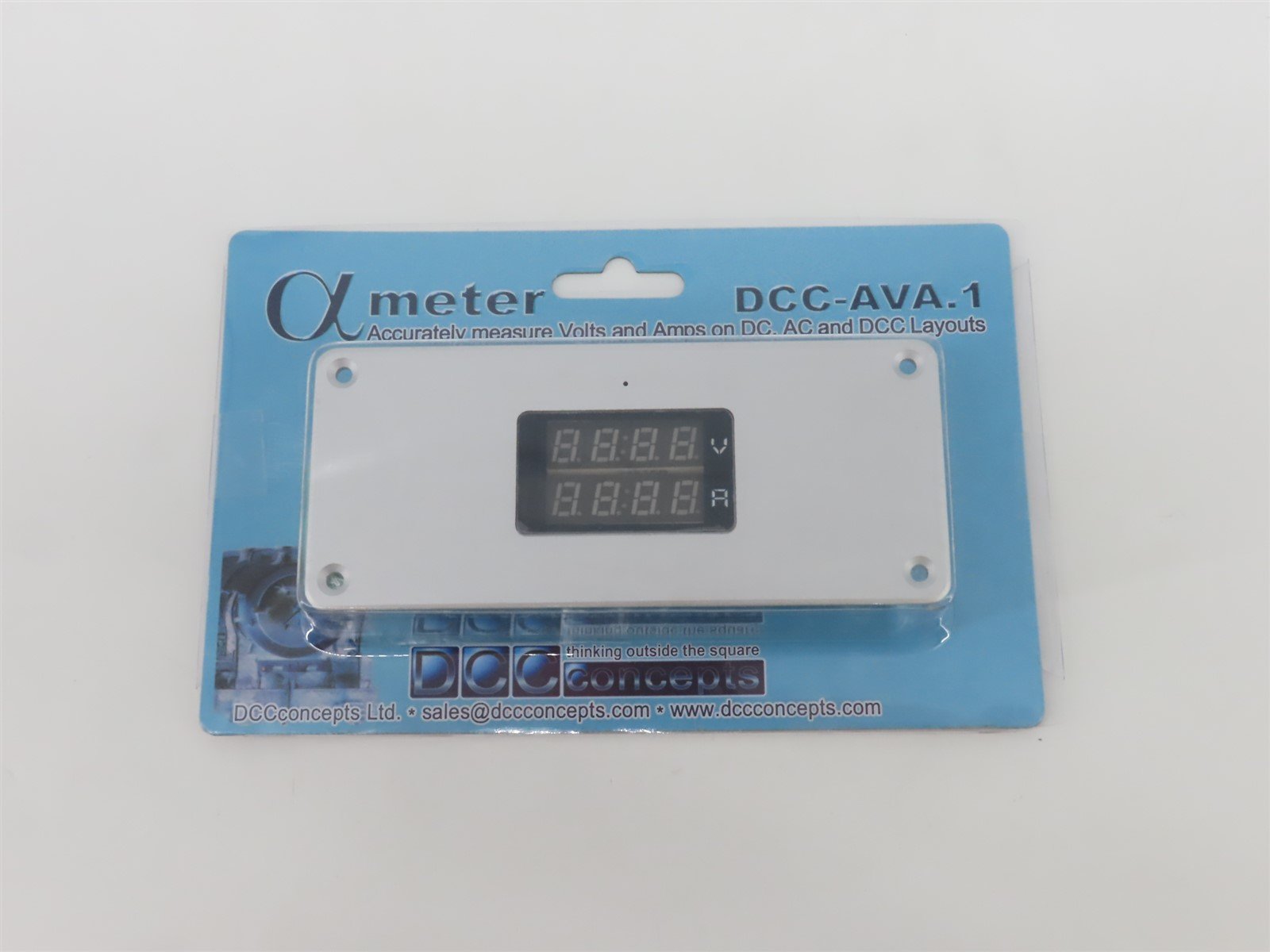 DCC Concepts DCC-AVA.1 Alpha Meter Digital Voltage/Amperage Display Panel