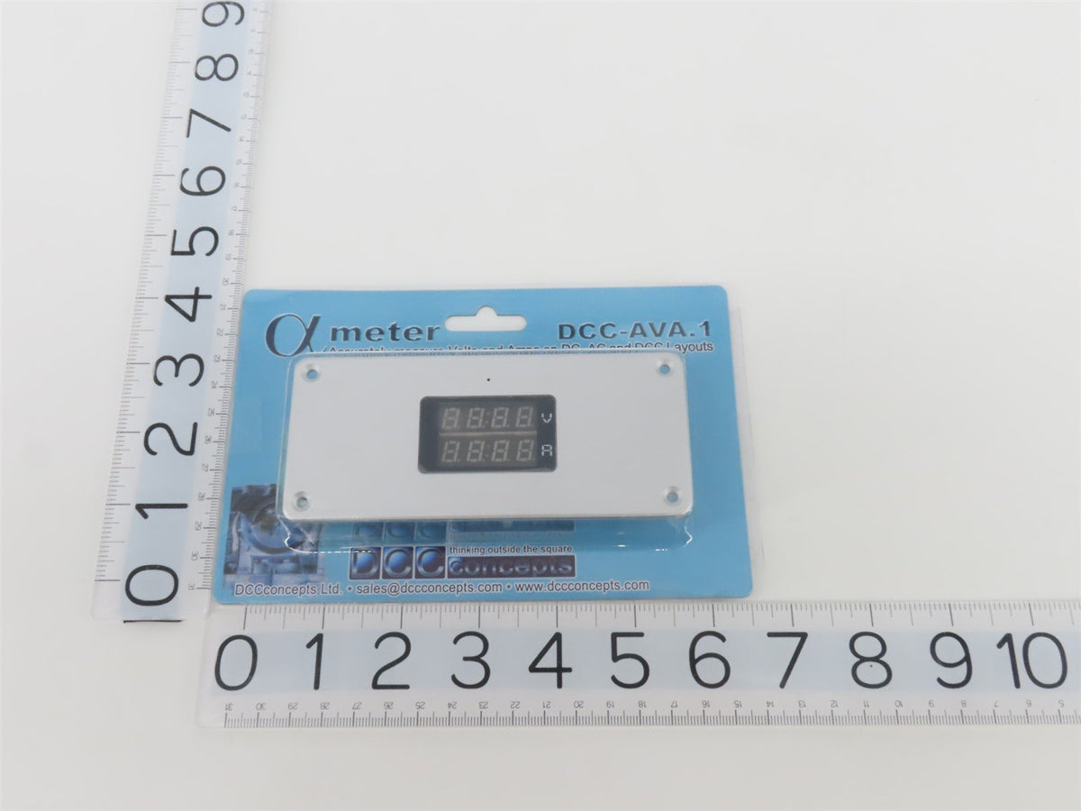 DCC Concepts DCC-AVA.1 Alpha Meter Digital Voltage/Amperage Display Panel