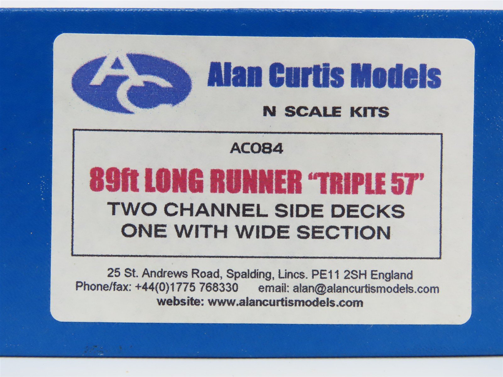 N Scale Alan Curtis Models Kit AC084 Two 89' Long Runner Triple 57 Flat Cars
