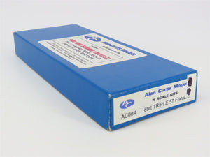 N Scale Alan Curtis Models Kit AC084 Two 89' Long Runner Triple 57 Flat Cars