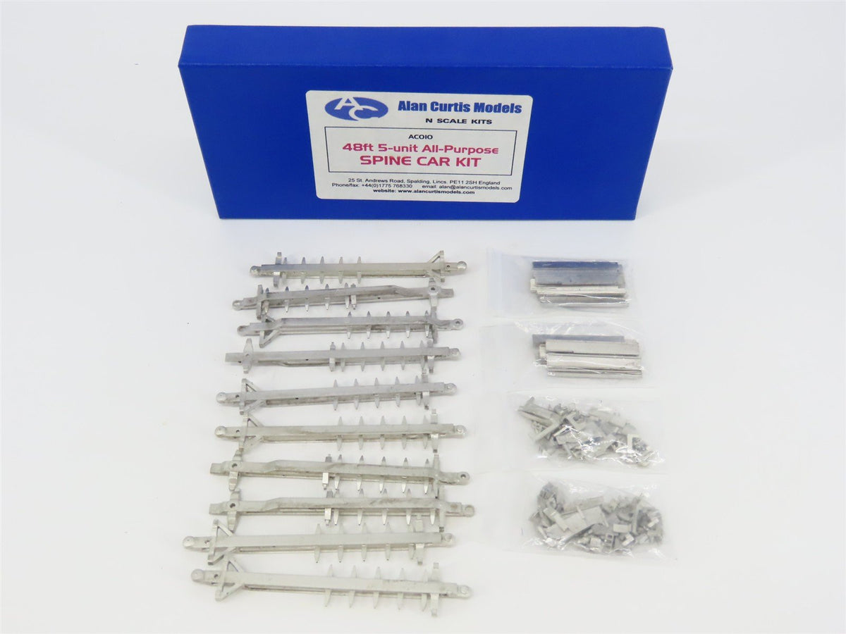 N Scale Alan Curtis Models Kit of Two AC010 48&#39; 5-Unit All-Purpose Spine Cars