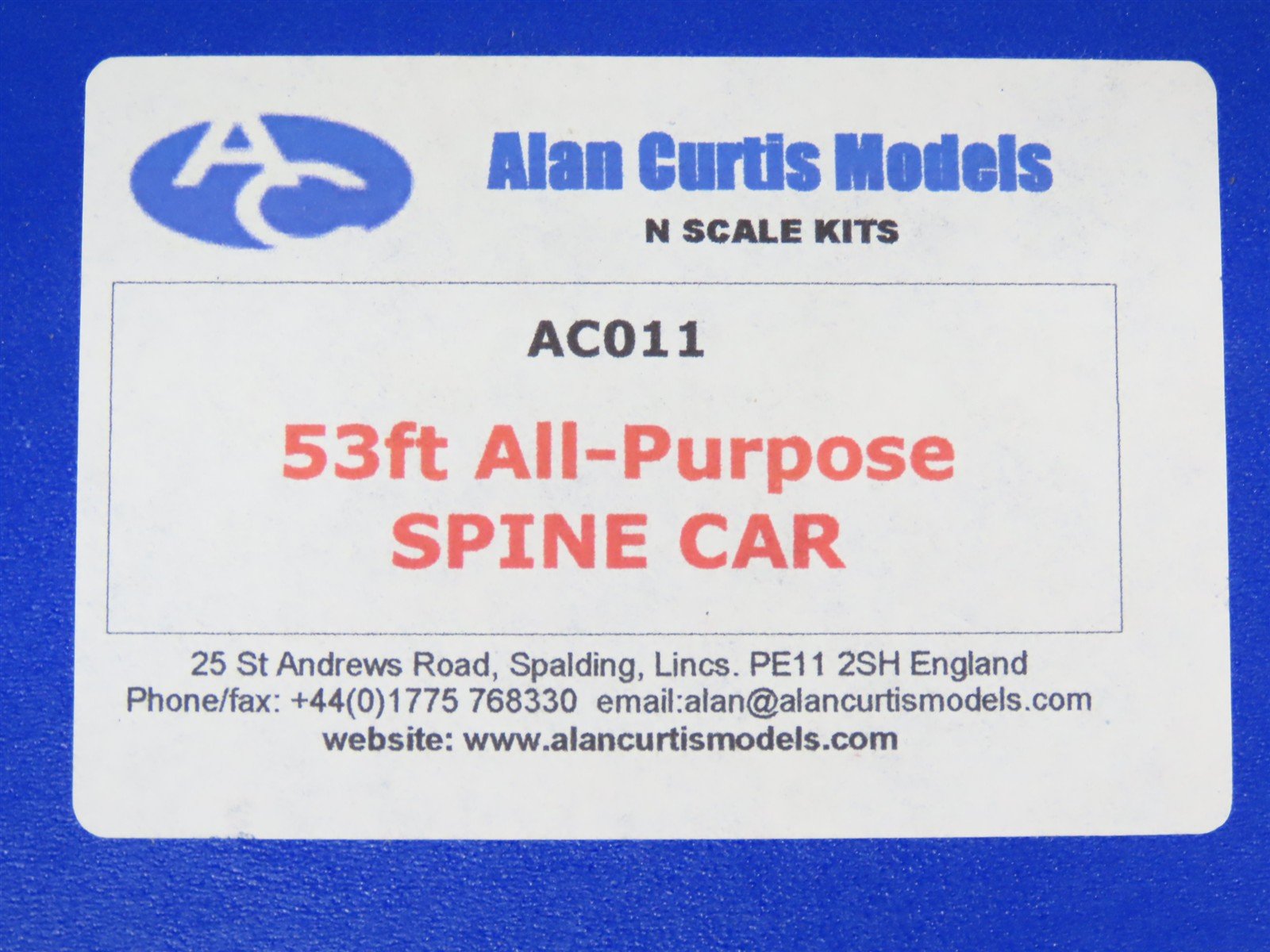N Scale Alan Curtis Models Kit of Two AC011 53' 5-Unit All-Purpose Spine Cars