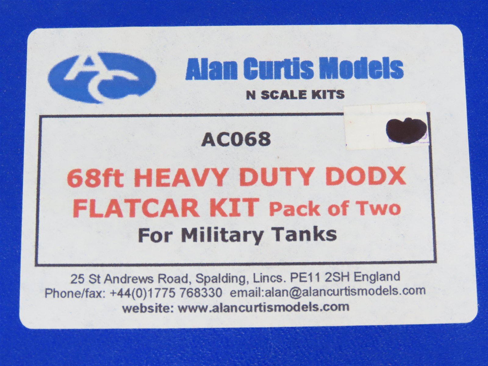 N Scale Alan Curtis Models Kit of Four AC068 68' DODX Heavy Duty Flat Cars