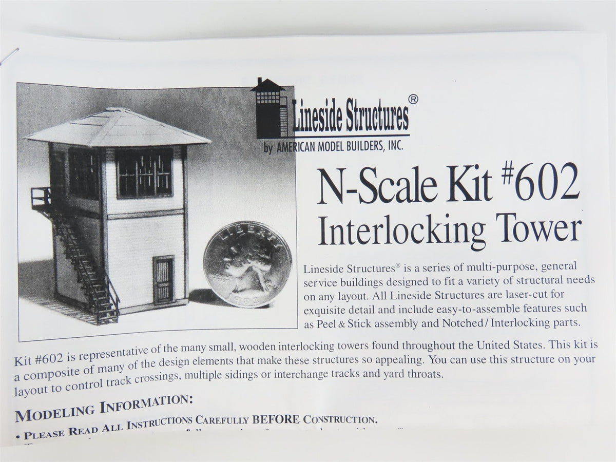 N American Model Builders Lineside Structures Kit #602 Interlocking Tower
