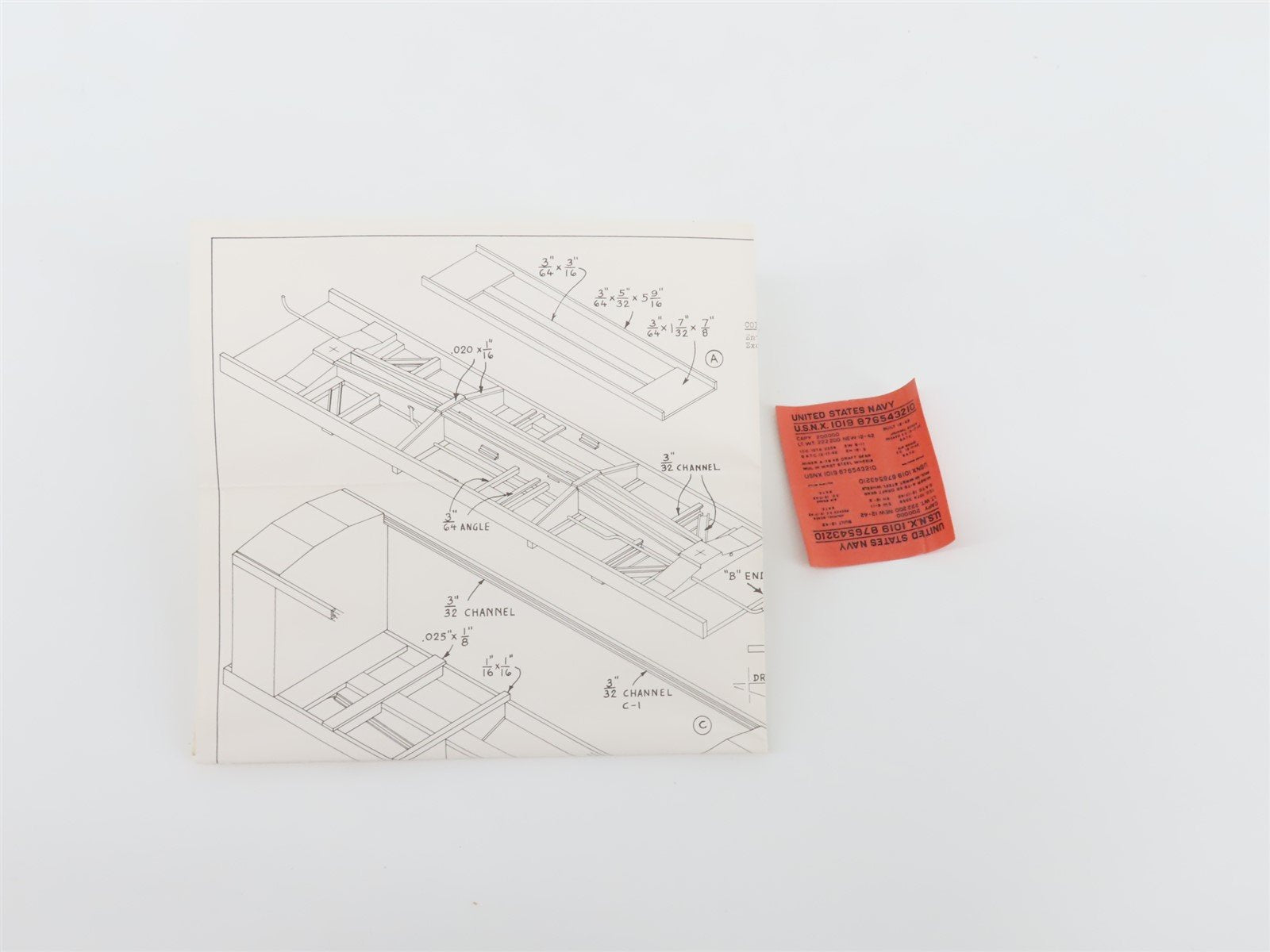 HO Scale Ambroid Kit No. 1 Second Series U.S. Navy Helium Gas Tank Car