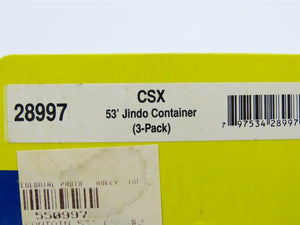 HO Scale Athearn 28997 CSX 53' Jindo Container 3-Pack Sealed