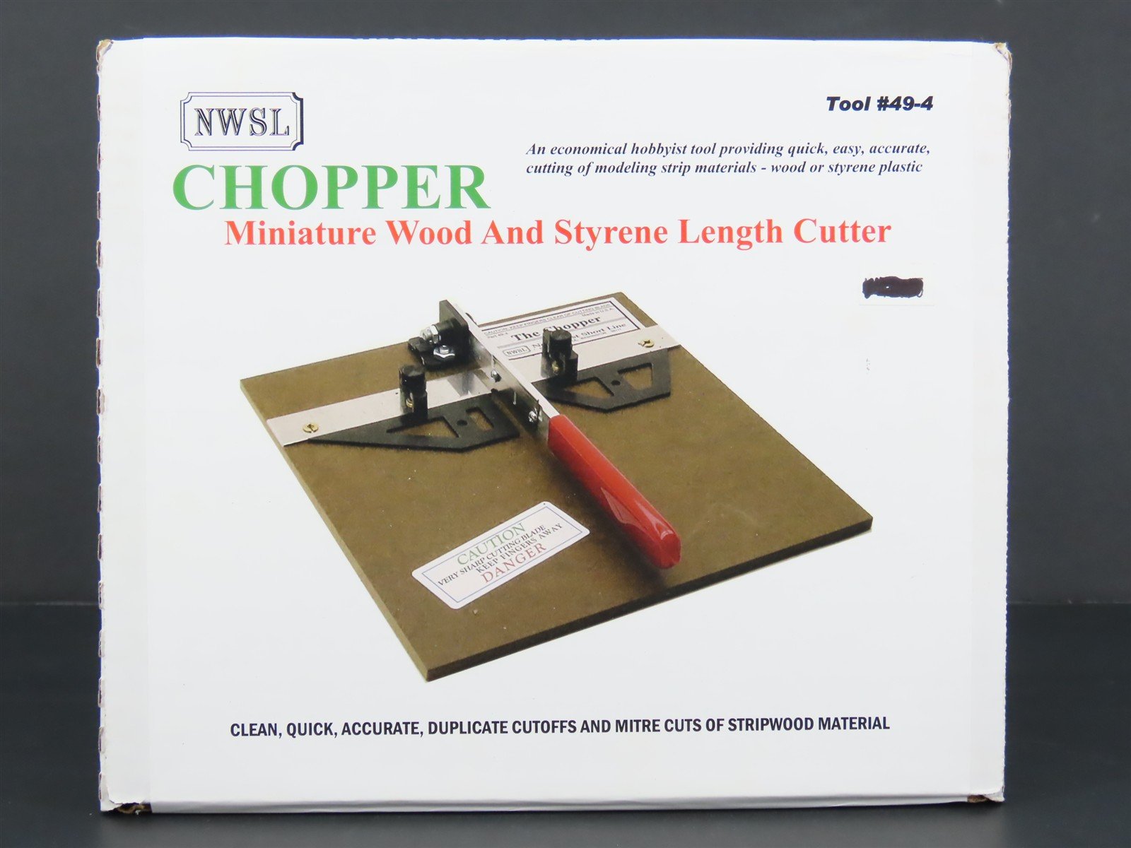 NWSL NorthWest Short Line Tool #49-4 Miniature Wood & Styrene Length Cutter