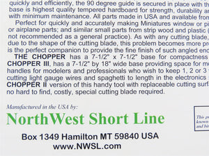 NWSL NorthWest Short Line Tool #49-4 Miniature Wood & Styrene Length Cutter