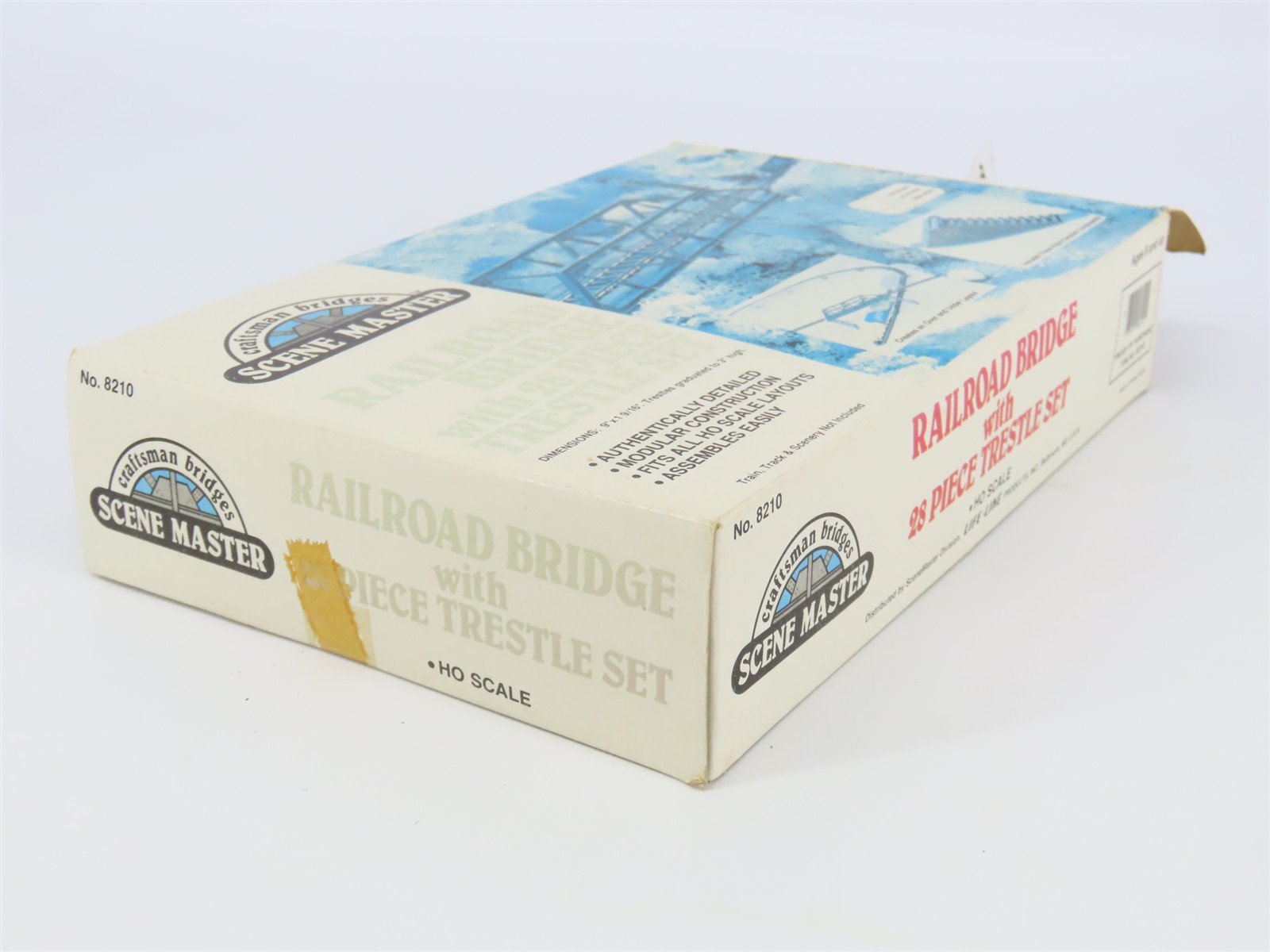 HO 1/87 Scale Scene Master Kit No. 8210 Railroad Bridge w/ 28-Piece Trestle Set