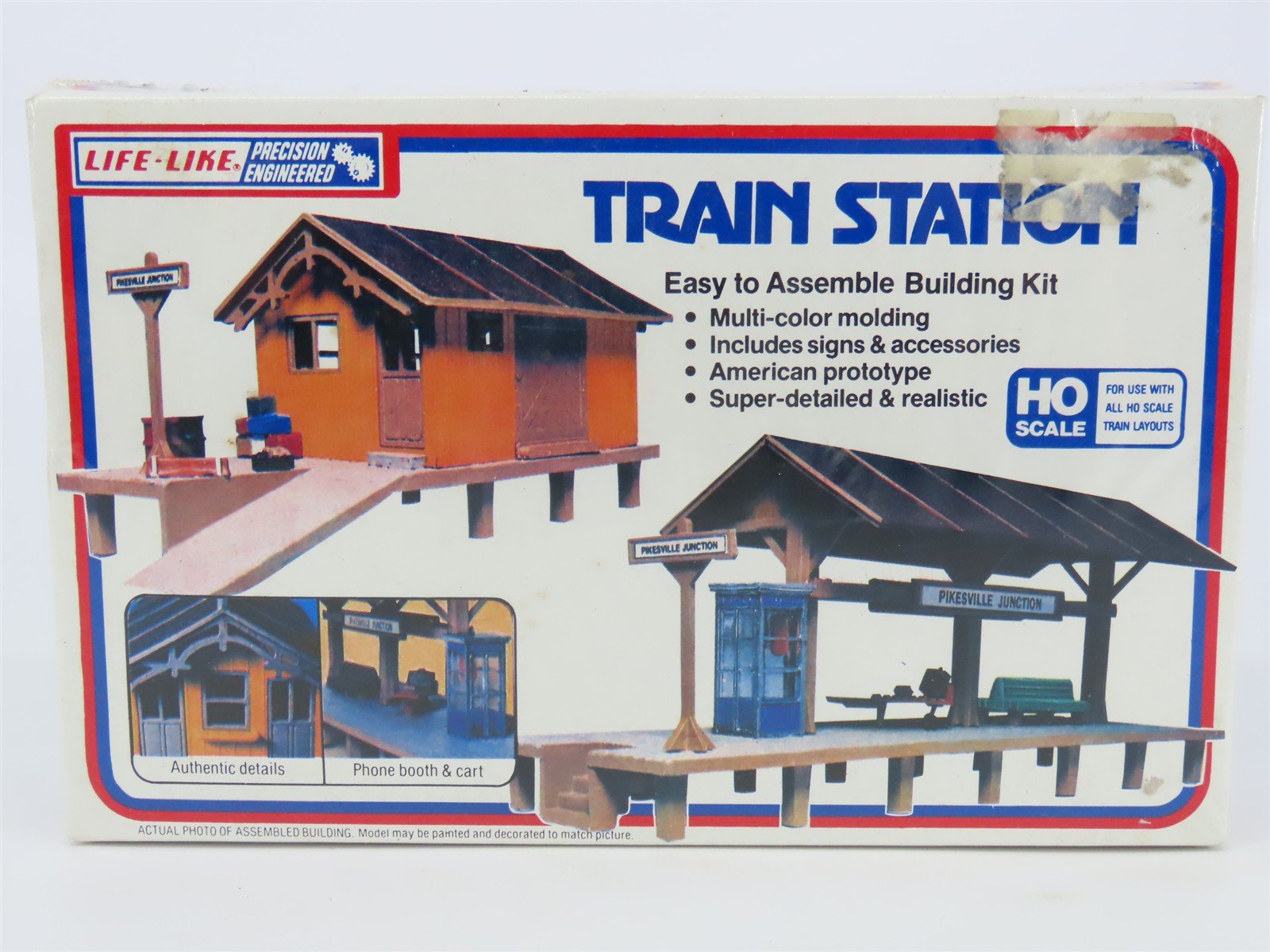 HO 1/87 Scale Life-Like Kit No. 1347 Train Station - Sealed