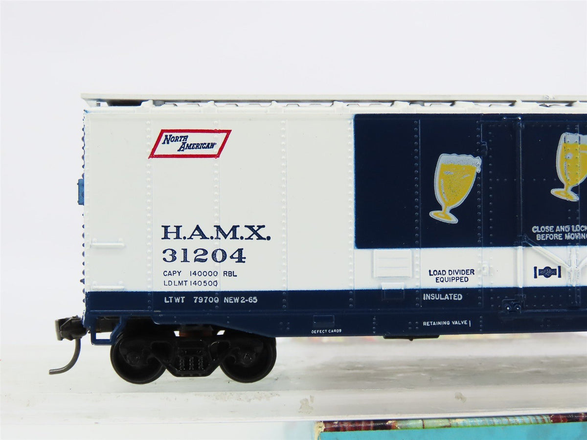 HO Scale Athearn 5271 HAMX Hamm&#39;s Beer 50&#39; Plug Door Box Car #31204