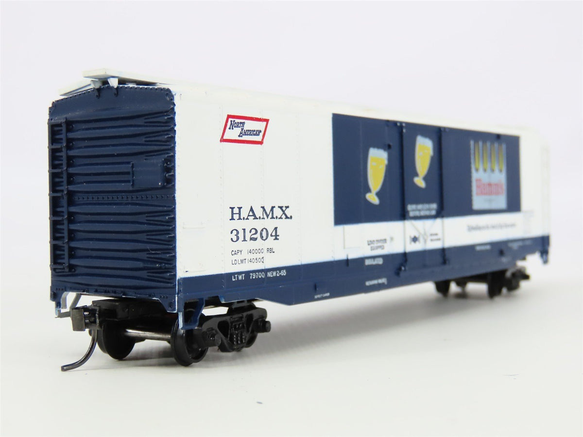 HO Scale Athearn 5271 HAMX Hamm&#39;s Beer 50&#39; Plug Door Box Car #31204