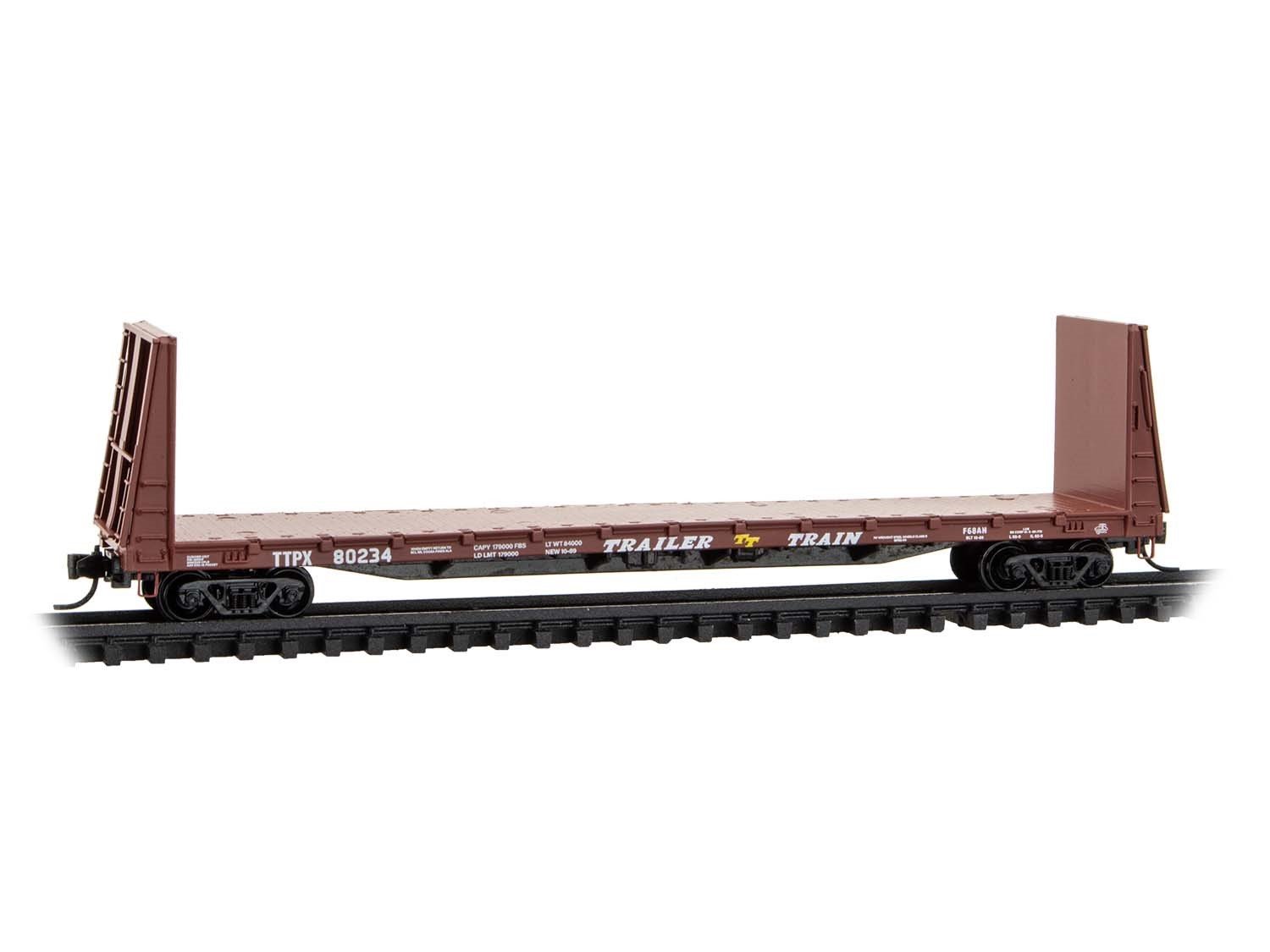 N Micro-Trains MTL 05400481 TTPX TTX Trailer Train 61' Bulkhead Flat Car #80234