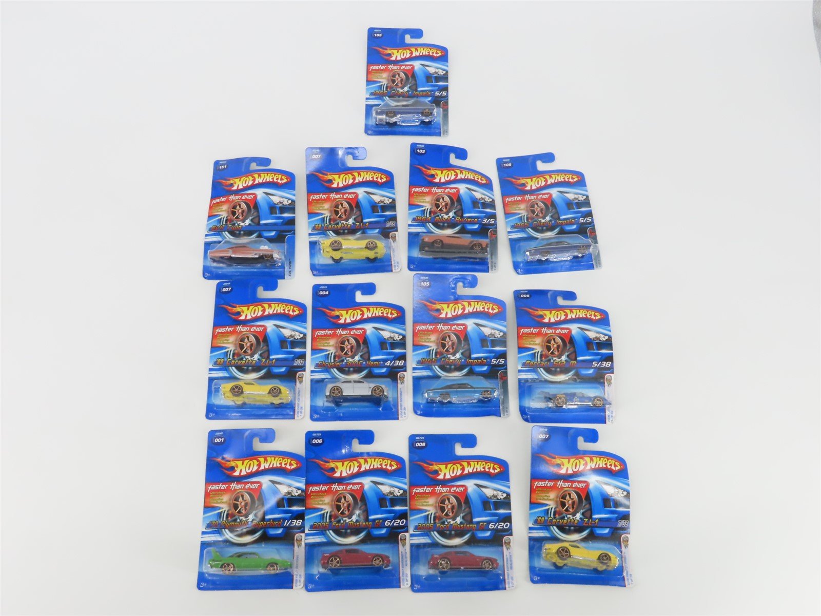 LOT of 13 1:64 Scale Hot Wheels Die-Cast Assorted Cars