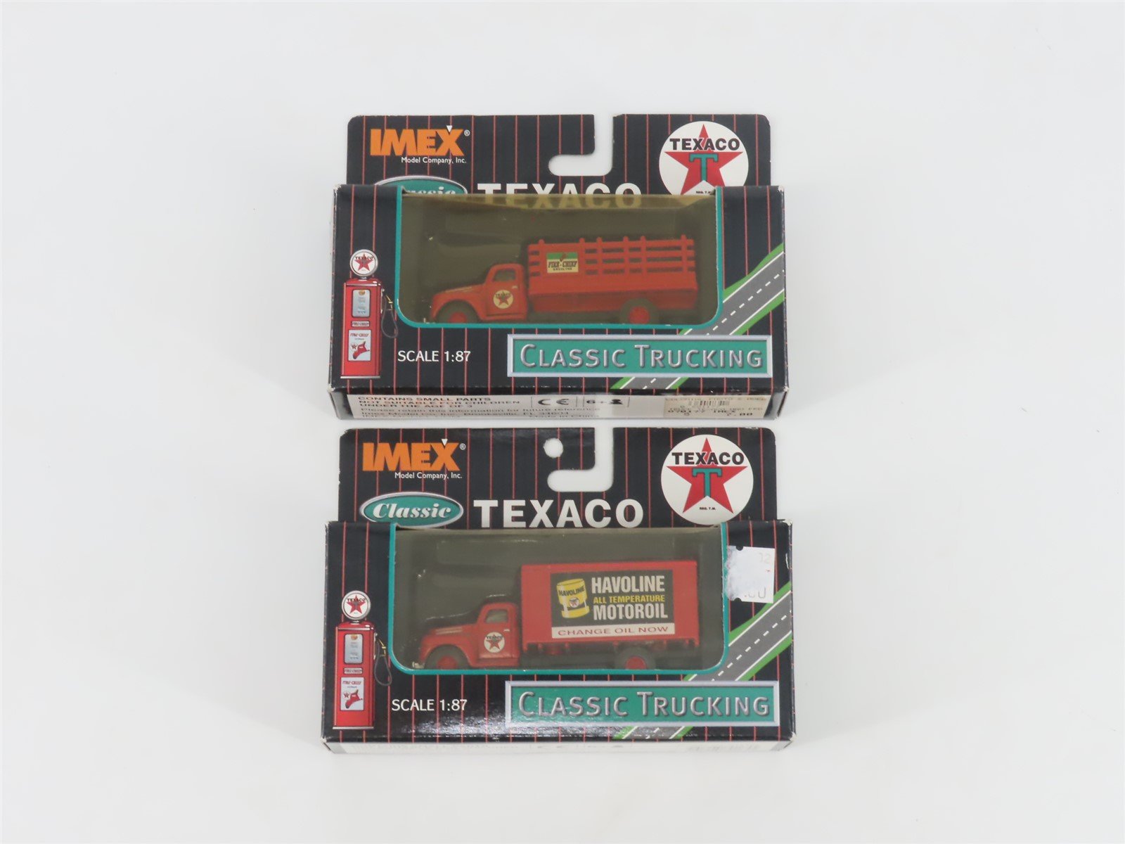 LOT of 2 1:87 Scale IMEX Die-Cast Texaco Trucks
