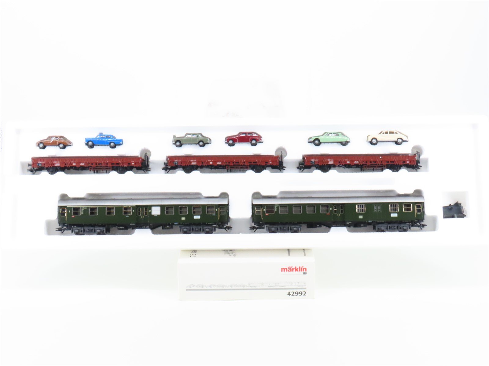 HO Scale Marklin 42992 DB Westerland Passenger Car & Auto Transport Set