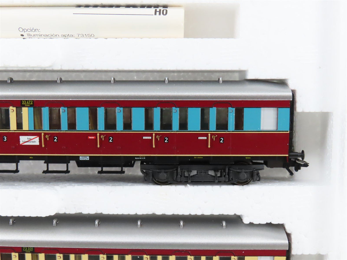 HO Scale Marklin 43108 DRG German &quot;Ruhr Express Service&quot; Commuter Car Set