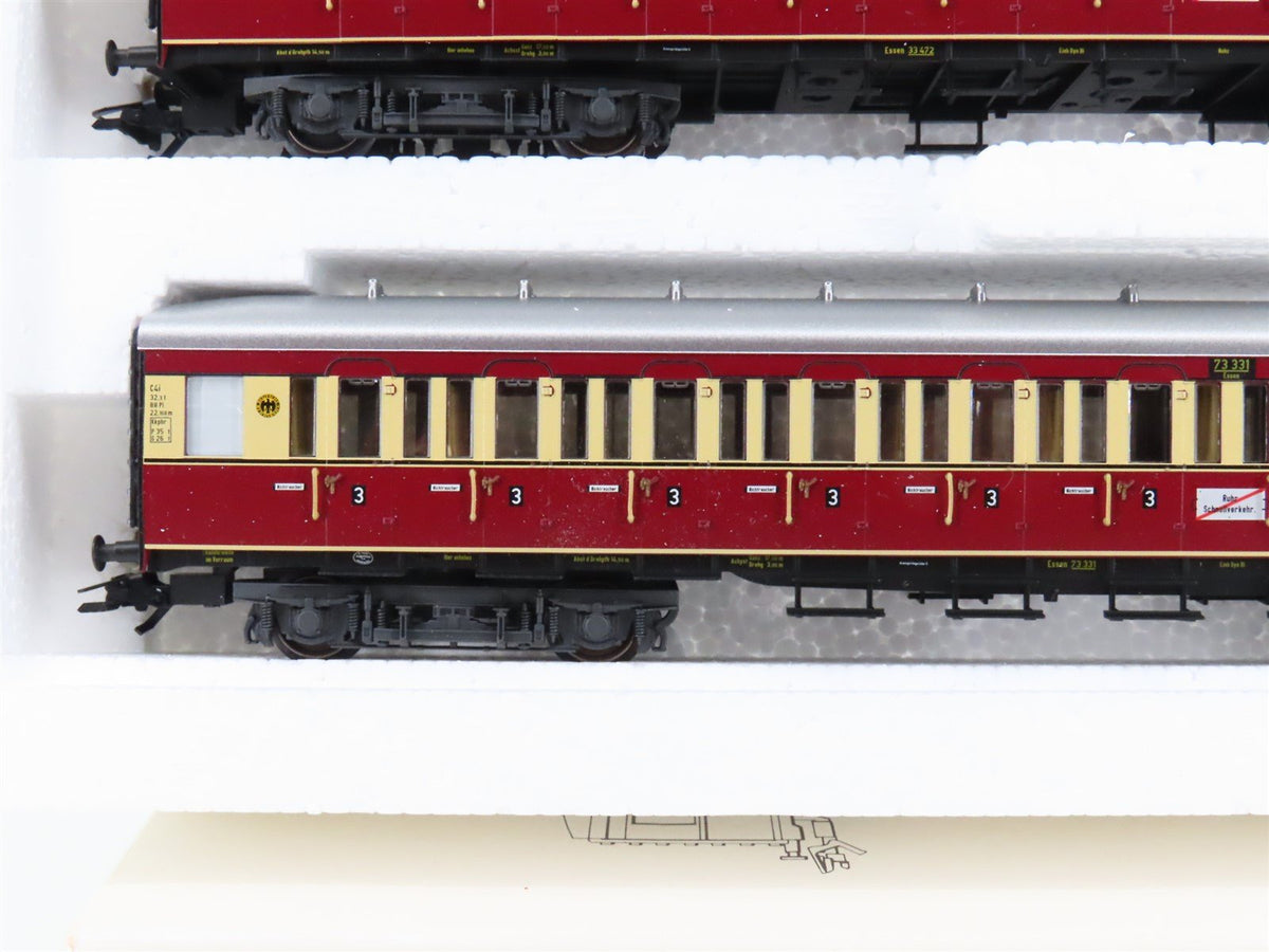HO Scale Marklin 43108 DRG German &quot;Ruhr Express Service&quot; Commuter Car Set