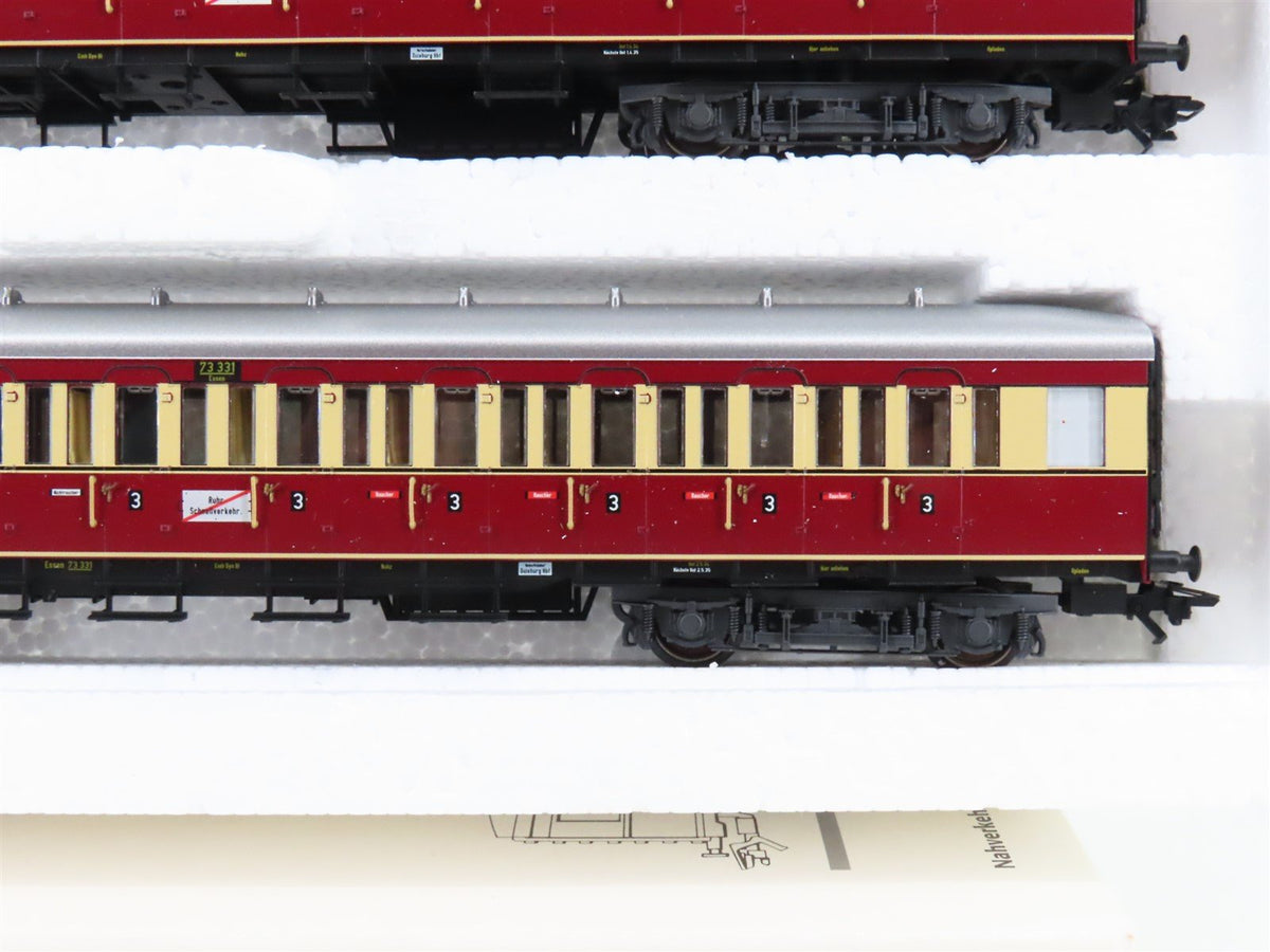 HO Scale Marklin 43108 DRG German &quot;Ruhr Express Service&quot; Commuter Car Set