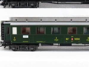 HO Scale Marklin 42385 SBB-CFF-FFS Swiss Federal 3-Car Express Passenger Set