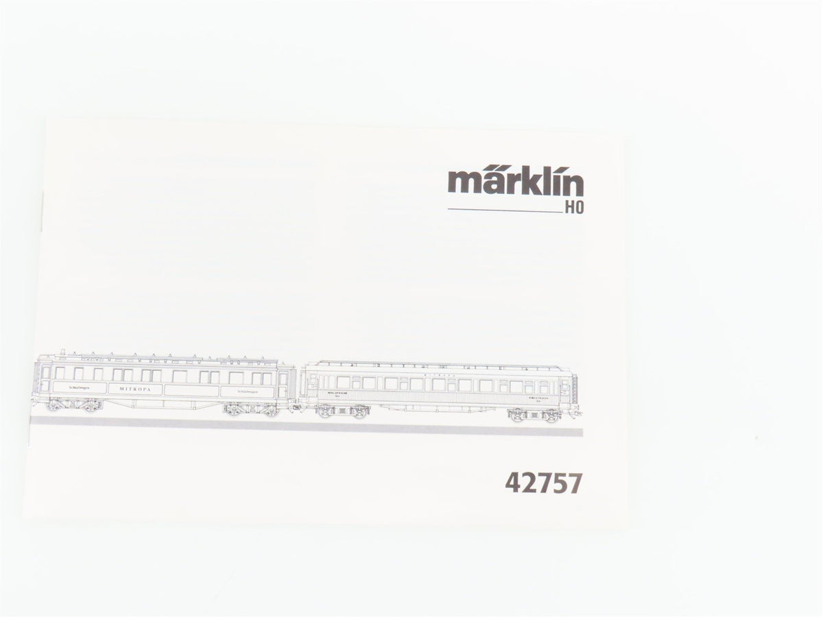 HO Scale Marklin 42757 DRG/MITROPA Era II Express Passenger 4-Car Set