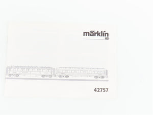 HO Scale Marklin 42757 DRG/MITROPA Era II Express Passenger 4-Car Set