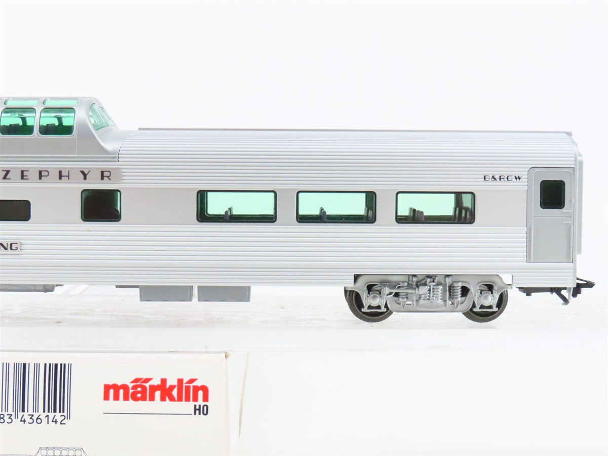 HO Marklin 43614 D&amp;RGW California Zephyr Vista Dome Passenger &quot;Silver Mustang&quot;