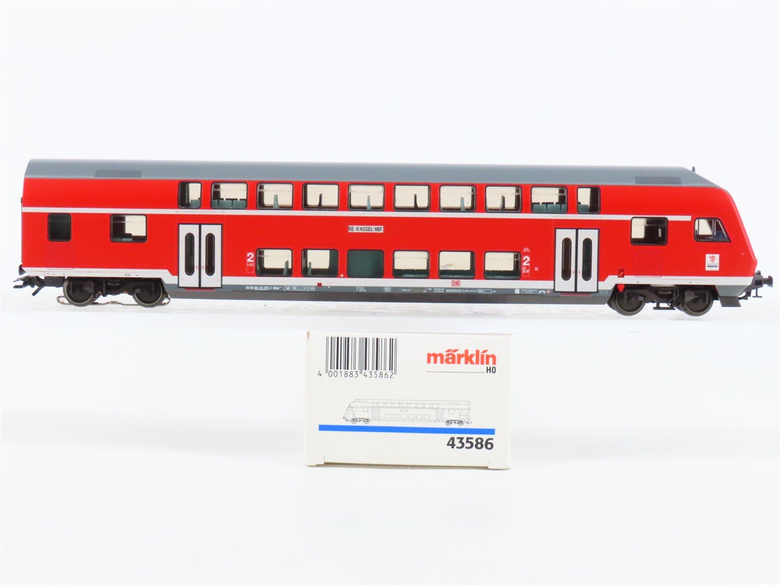 HO Scale Marklin 43586 DB-AG German Railroad Bi-Level 2nd Class Coach Passenger