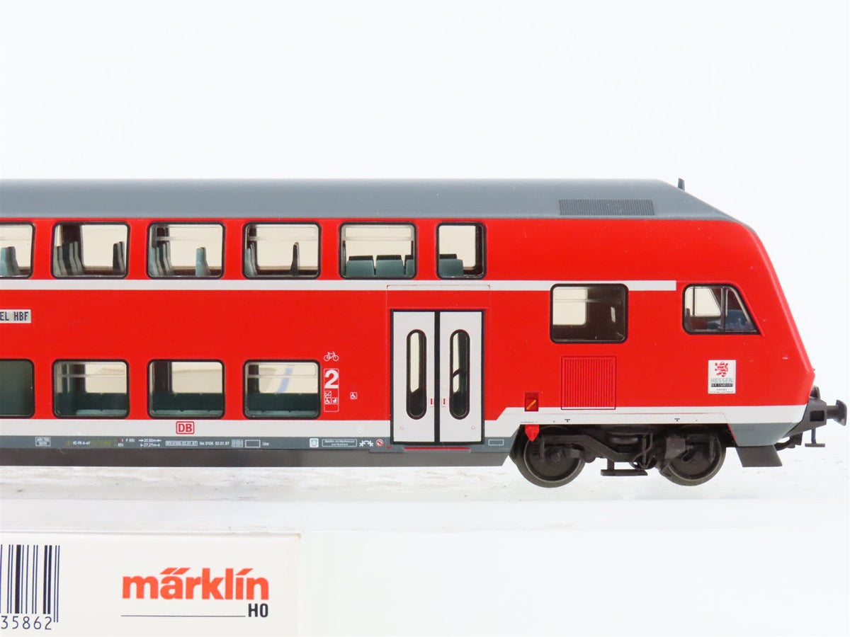 HO Scale Marklin 43586 DB-AG German Railroad Bi-Level 2nd Class Coach Passenger