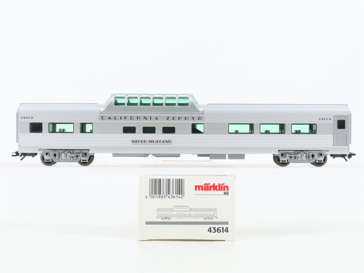 HO Marklin 43614 D&amp;RGW California Zephyr Vista Dome Passenger &quot;Silver Mustang&quot;
