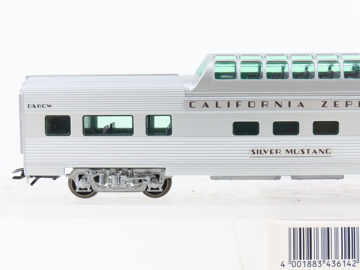 HO Marklin 43614 D&amp;RGW California Zephyr Vista Dome Passenger &quot;Silver Mustang&quot;