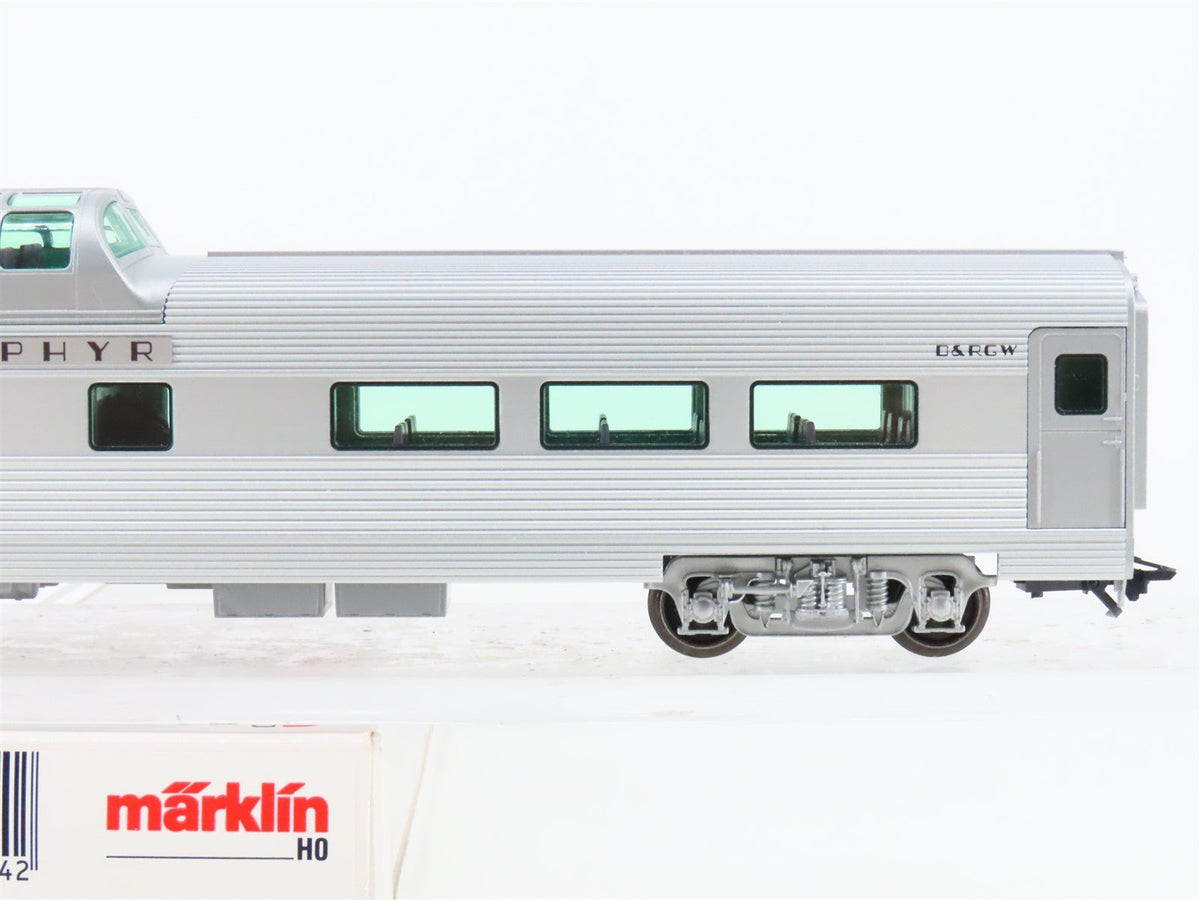 HO Marklin 43614 D&amp;RGW California Zephyr Vista Dome Passenger &quot;Silver Mustang&quot;