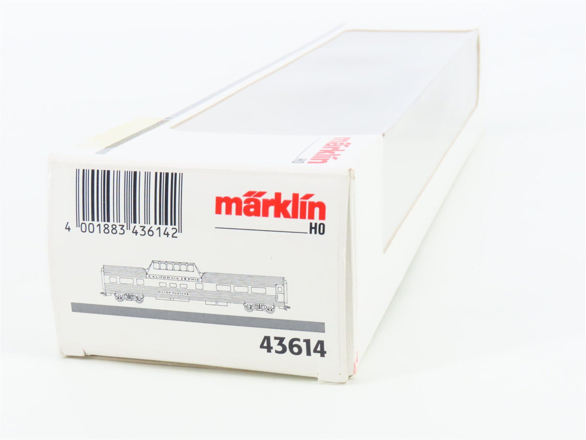 HO Marklin 43614 D&amp;RGW California Zephyr Vista Dome Passenger &quot;Silver Mustang&quot;