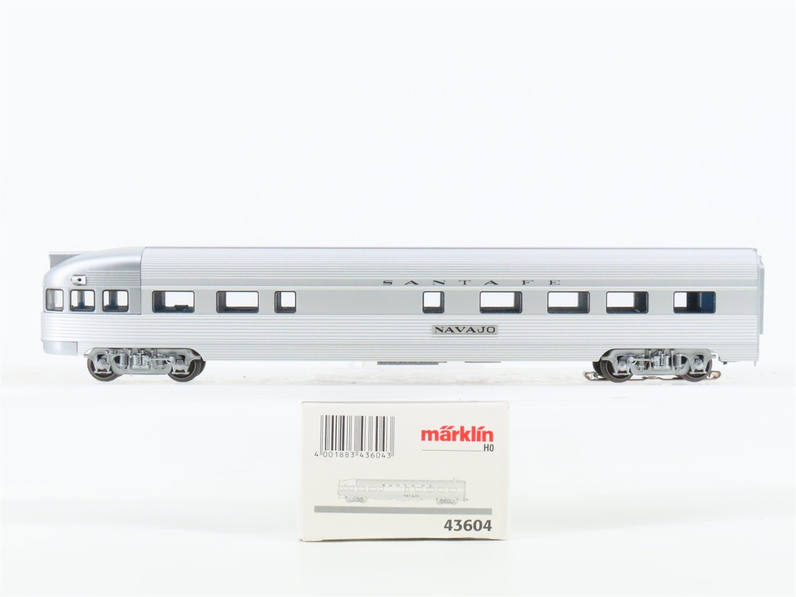 HO Scale Marklin 43604 ATSF Santa Fe Era III Observation Passenger "Navajo"