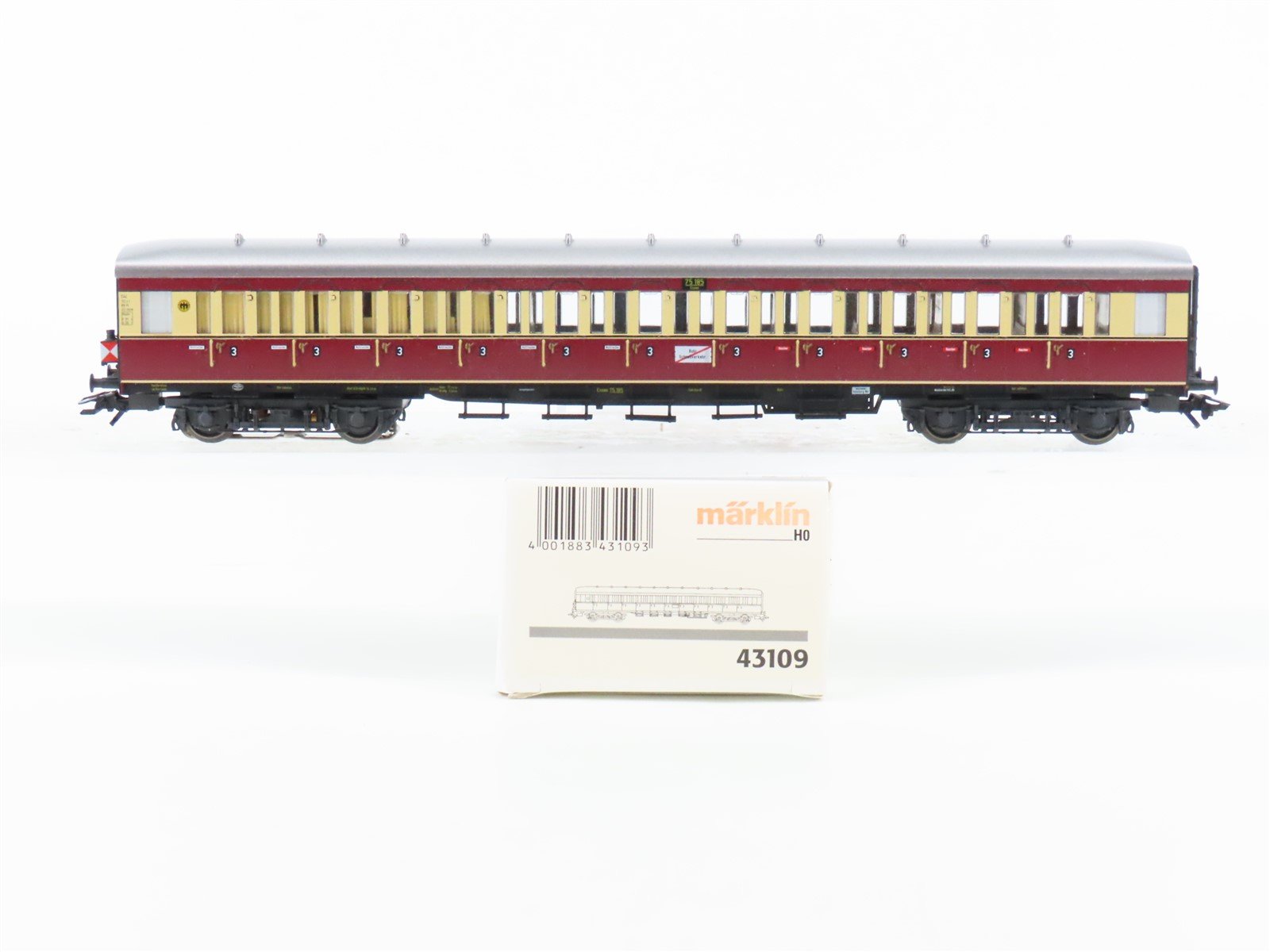 HO Marklin 43109 DRG German "Ruhr Express Service" 3rd Class Coach Passenger